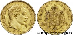 20 francs or Napoléon III, tête laurée 1861 Strasbourg F.532/2