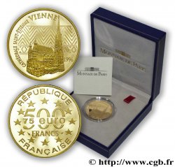 Belle Epreuve Or 75 écus / 500 francs - La Cathédrale Saint-Étienne (Vienne, Autriche) 1996 F./