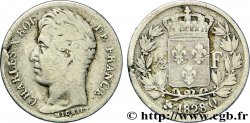 1/2 franc Charles X 1828 Perpignan F.180/34 TB30