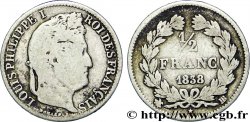 1/2 franc Louis-Philippe 1838 Strasbourg F.182/75 TB15