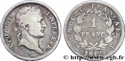 1 franc Napoléon Ier tête laurée, Empire français 1812 Nantes F.205/54 TB35