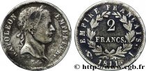 2 francs Napoléon Ier tête laurée, Empire français 1811 Limoges F.255/29