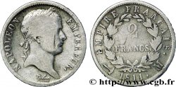 2 francs Napoléon Ier tête laurée, Empire français 1811 Toulouse F.255/32