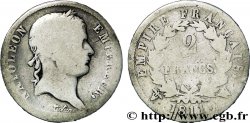 2 francs Napoléon Ier tête laurée, Empire français 1811 Lille F.255/37