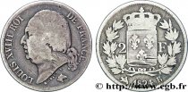 2 francs Louis XVIII 1824 Rouen F.257/52
