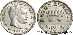 5 soldi Napoléon Empereur et Roi d’Italie 1810 Milan M.280