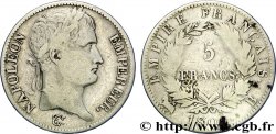 5 francs Napoléon Empereur, Empire français 1809 Rouen F.307/2