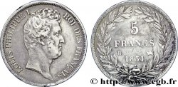 5 francs type Tiolier avec le I, tranche en relief 1831 Rouen F.316/3
