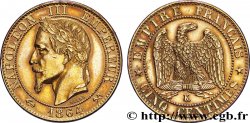 Cinq centimes Napoléon III, tête laurée 1864 Bordeaux F.117/15
