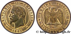 Dix centimes Napoléon III, tête laurée 1865 Paris F.134/14