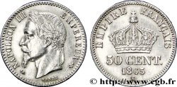 50 centimes Napoléon III, tête laurée 1865 Bordeaux F.188/8