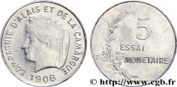Essai de 5 centimes, Compagnie d’Alais et de la Camargue 1908  VG.4612  TTB50