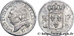 1/4 franc Louis XVIII 1823 Rouen F.163/25