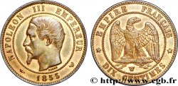 Dix centimes Napoléon III, tête nue 1855 Lille F.133/31