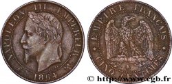 Cinq centimes Napoléon III, tête laurée 1864 Bordeaux F.117/15