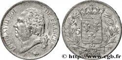 5 francs Louis XVIII, tête nue 1822 Lille F.309/75