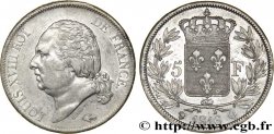 5 francs Louis XVIII, tête nue 1816 Perpignan F.309/11