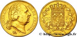 20 francs or Louis XVIII, tête nue 1816 Paris F.519/1