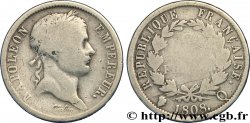 2 francs Napoléon Ier tête laurée, République française 1808 Perpignan F.254/11