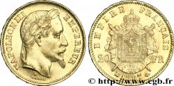 20 francs or Napoléon III, tête laurée, grand BB 1867 Strasbourg F.532/17