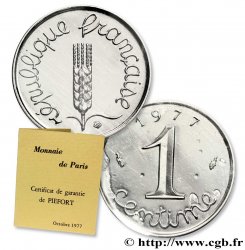 Piéfort acier de 1 centime Épi 1977 Pessac F.106/31P