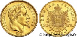 20 francs or Napoléon III, tête laurée 1863 Strasbourg F.532/7