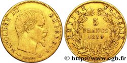 5 francs or Napoléon III, tête nue, grand module 1859 Paris F.501/7 TTB40