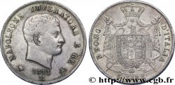 5 lire Napoléon Empereur et Roi d’Italie, 2ème type, tranche en creux 1811 Milan M.224