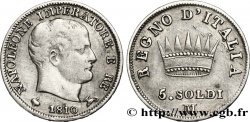 5 soldi Napoléon Empereur et Roi d’Italie 1810 Milan M.280  TTB48
