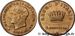 3 centesimi Napoléon Empereur et Roi d’Italie, 1er type 1809 Milan M.307