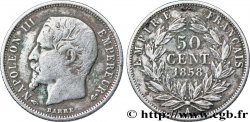 50 centimes Napoléon III, tête nue 1858 Paris F.187/9