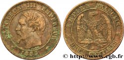 Deux centimes Napoléon III, tête nue 1855 Paris F.107/19