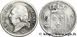 1/4 franc Louis XVIII 1822 Rouen F.163/22