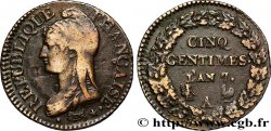 Cinq centimes Dupré, grand module 1799 Paris F.115/46