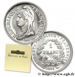 Belle Épreuve 1 franc République 1992 Paris F.1001 3