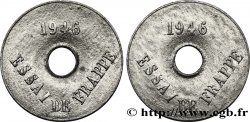 Essai de frappe de 20 centimes 1946  G.319 var SUP58