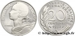 Piéfort argent de 20 centimes Marianne 1990 Pessac F.156/30P