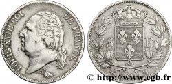 5 francs Louis XVIII, tête nue 1818 Rouen F.309/29