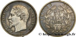 50 centimes Napoléon III, tête nue 1860 Paris F.187/13