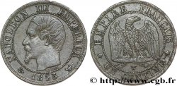 Un centime Napoléon III, tête nue 1855 Lille F.102/25 XF45