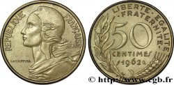 50 centimes Marianne, col à quatre plis 1962 Paris F.197/3