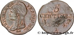 5 centimes Dupré, petit module 1796 Paris F.113/1