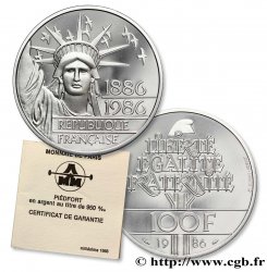Piéfort Argent de 100 francs Liberté (Statue de la), Belle Épreuve 1986 Pessac F.454/2P