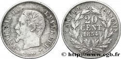 20 centimes Napoléon III, tête nue 1854 Paris F.148/2