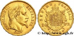 20 francs or Napoléon III, tête laurée 1870 Paris F.532/23