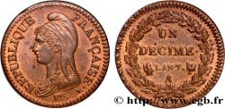 Un décime Dupré, grand module 1799 Paris F.129/24 SUP62