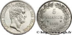 5 francs type Tiolier avec le I, tranche en creux 1831 Marseille F.315/23