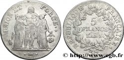 5 francs Union et Force, Union serré, avec glands intérieurs et gland extérieur 1800 Bayonne F.288/53