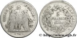 5 francs Union et Force, Union serré, avec glands intérieurs et gland extérieur 1803 Nantes F.288/202
