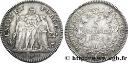 5 francs Union et Force, Union serré, avec gland intérieur du bas et gland extérieur 1798 Bordeaux F.288/64 var.